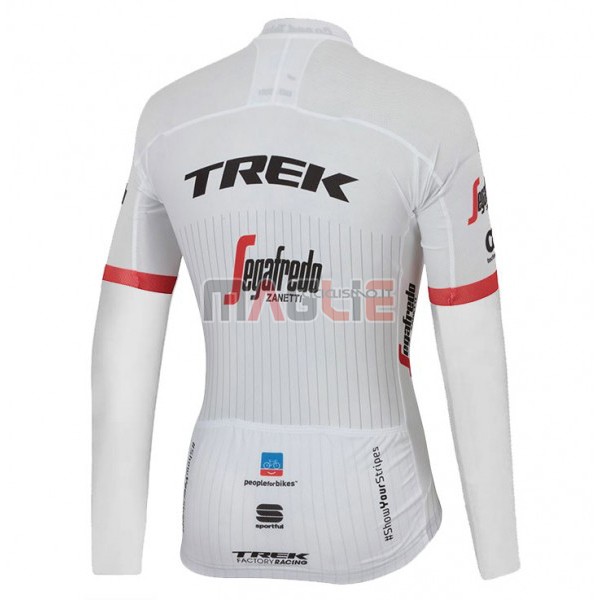 Maglia Trek Segafredo Manica Lunga 2017 Bianco